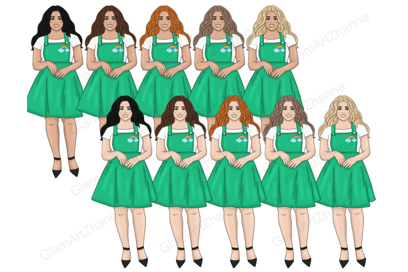 saint-patrick-039-s-day-clipart-girl-illustration-bundle