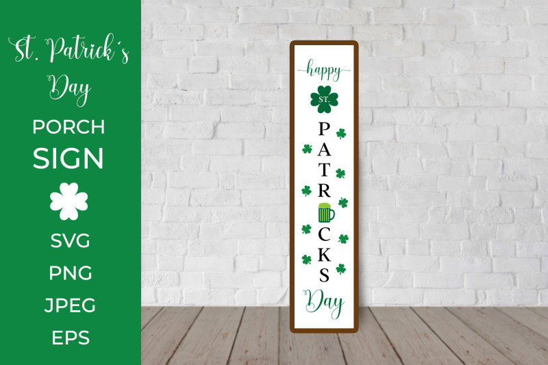 happy-st-patricks-day-porch-sign-vertical-front-sign-svg