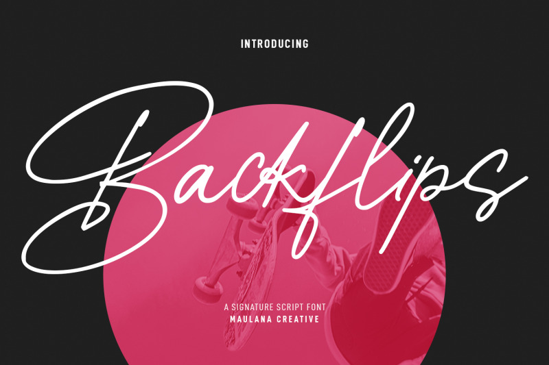 backflips-signature-script-font