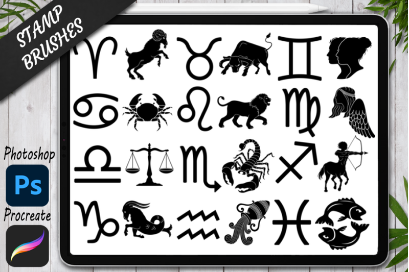 zodiac-sign-brushes-stamp-for-procreate-and-photoshop