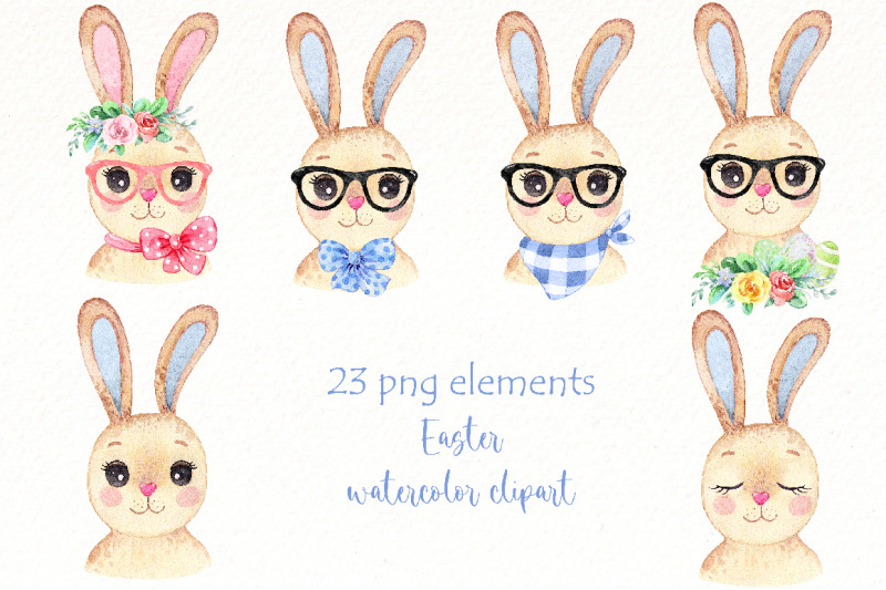 easter-bunny-watercolor-clipart-bundle-rabbit-illustration-png