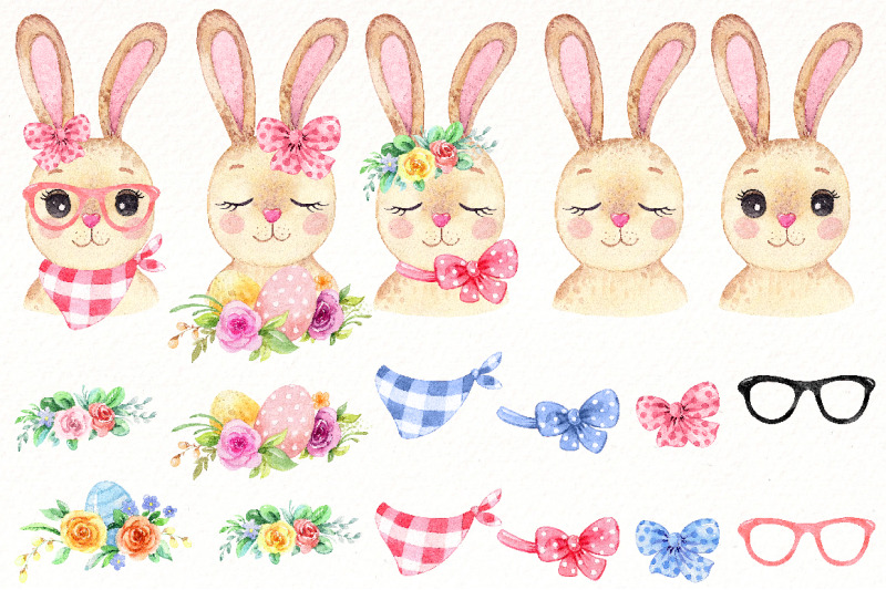 easter-bunny-watercolor-clipart-bundle-rabbit-illustration-png