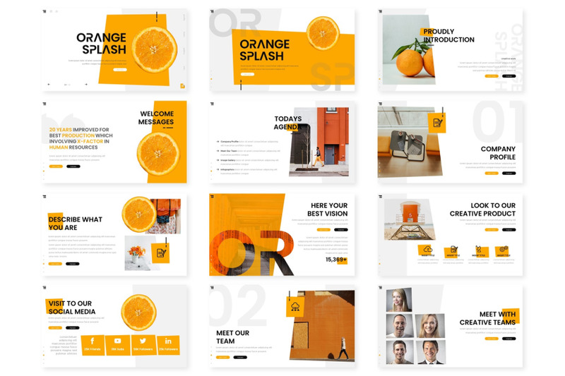 orange-splash-google-slide-template