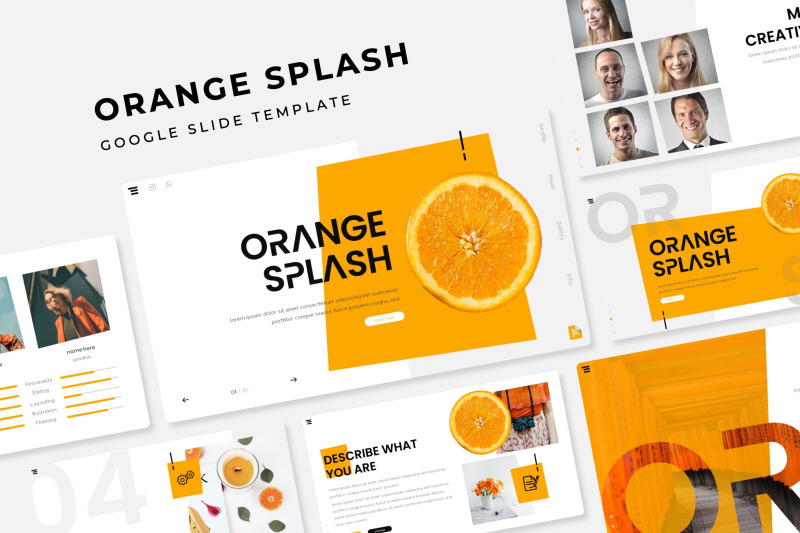 orange-splash-google-slide-template