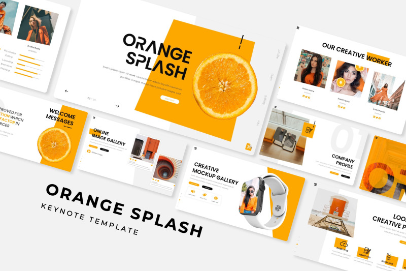 orange-splash-keynote-template