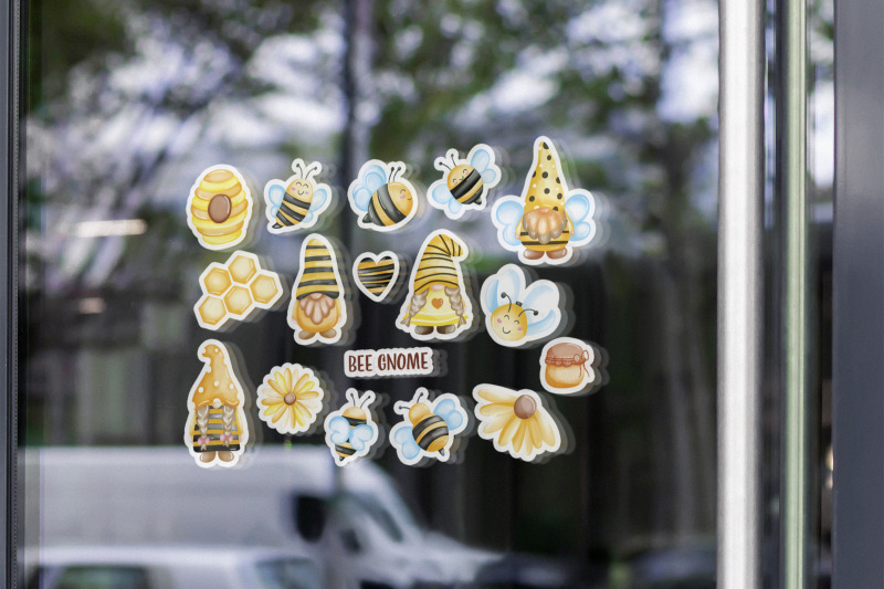 cute-bee-gnome-watercolor-printable-sticker