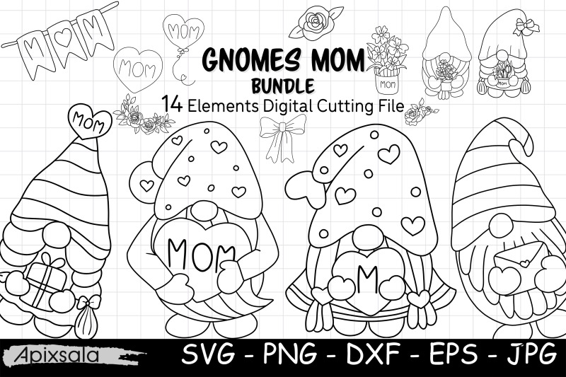 gnome-mom-mum-bundle-svg-cutting-file