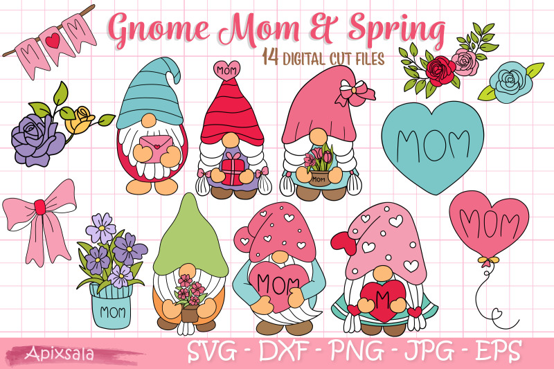 gnome-mom-mum-spring-svg-cutting-file