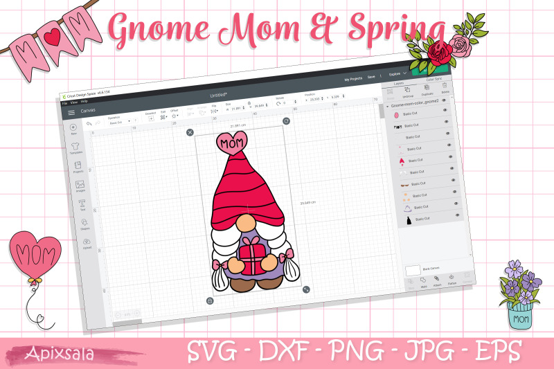 gnome-mom-mum-spring-svg-cutting-file