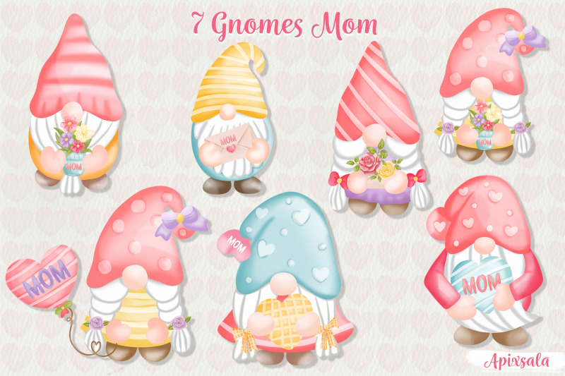gnome-mom-amp-spring-watercolor-clipart-bundle