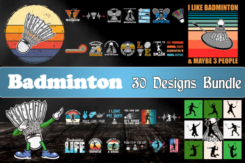 badminton-bundle-svg-30-designs