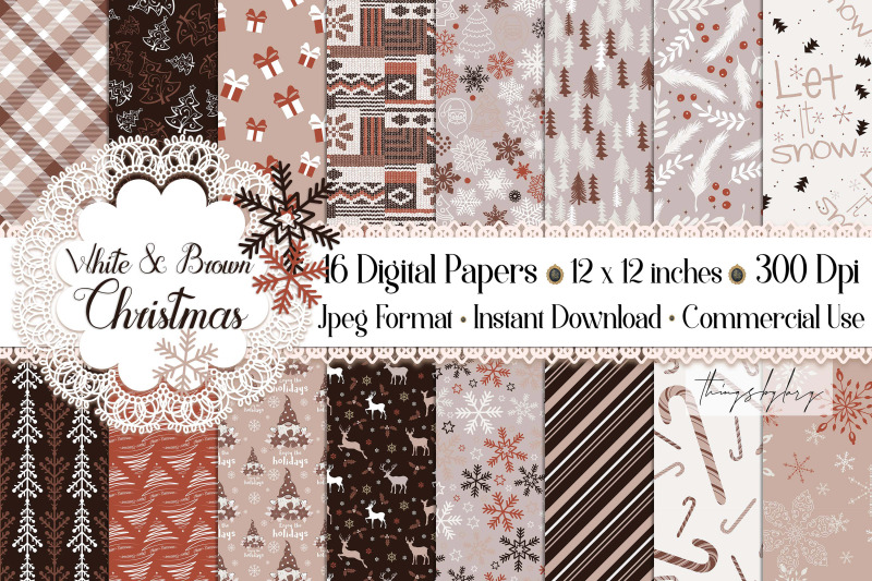 16-seamless-white-and-brown-christmas-winter-digital-papers