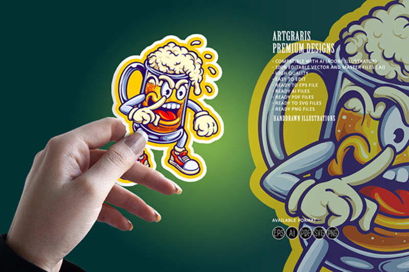 funny-angry-beer-glass-mascot-illustration