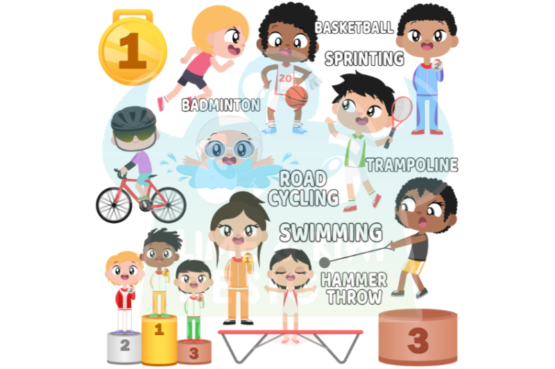 competitive-sports-games-summer-pack-2-clipart