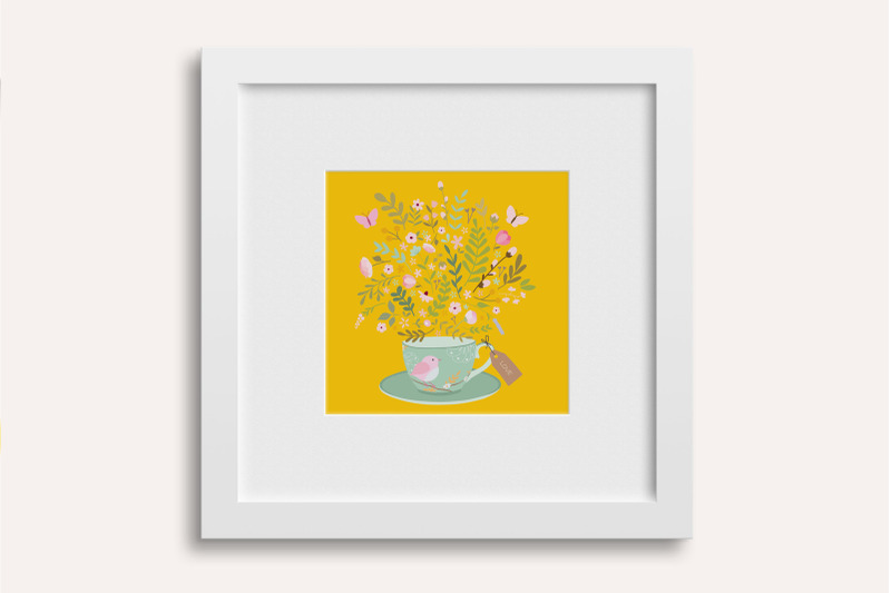 flower-bouquet-tea-cup-illustration