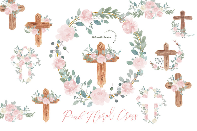 pink-flowers-easter-cross-clipart