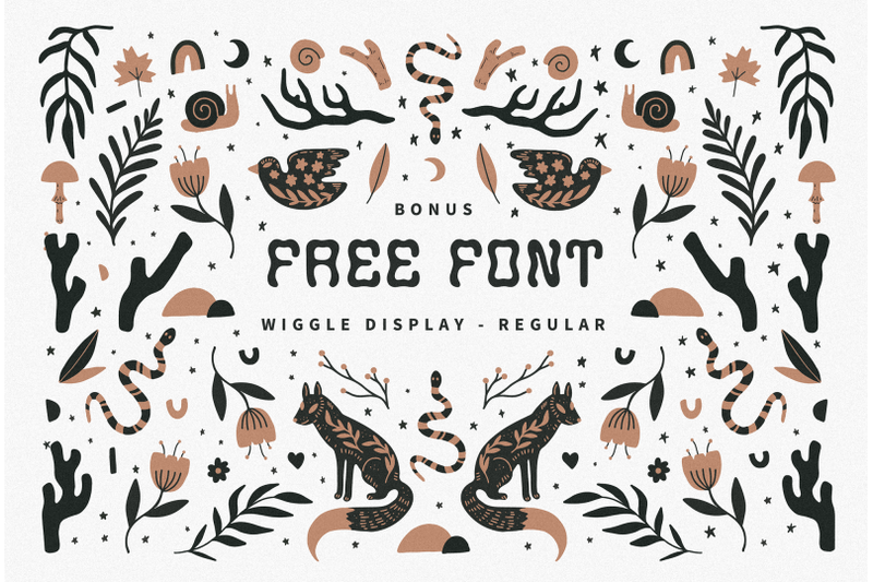 forest-vector-amp-patterns-font