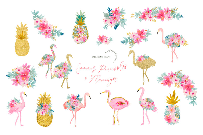 summer-pineapples-and-flamingos-clipart-tropical-clip-art