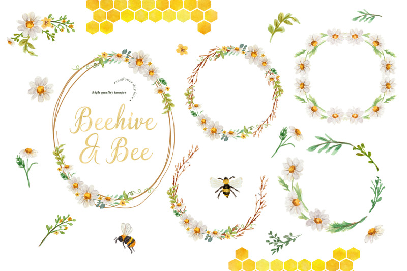 beehive-and-honey-bee-clipart-bee-frames-clipart