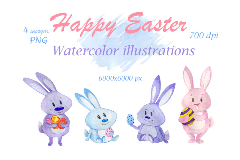 watercolor-drawings-of-easter-bunnies