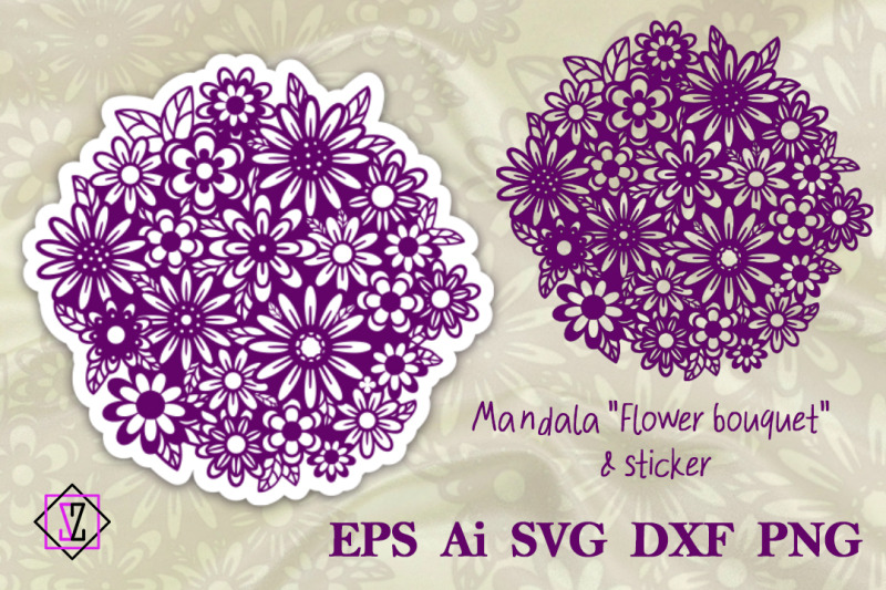 mandala-flower-bouquet-sticker-svg