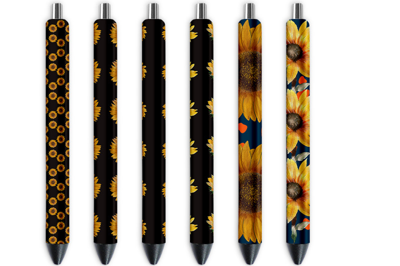 sunflower-pen-wrap-pen-wrap-png