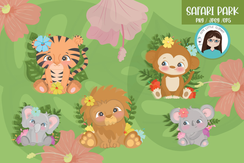 safari-park-babies-kawaii-clipart