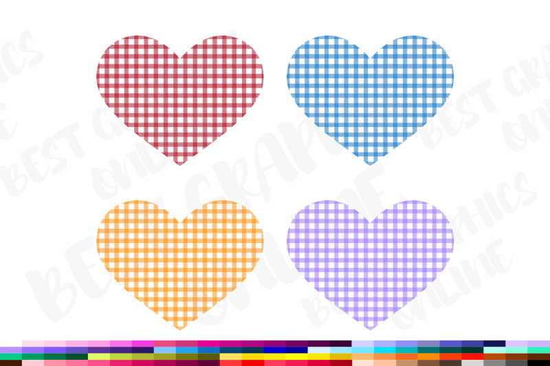 gingham-hearts-clipart-valentines-day-checkered-heart-image