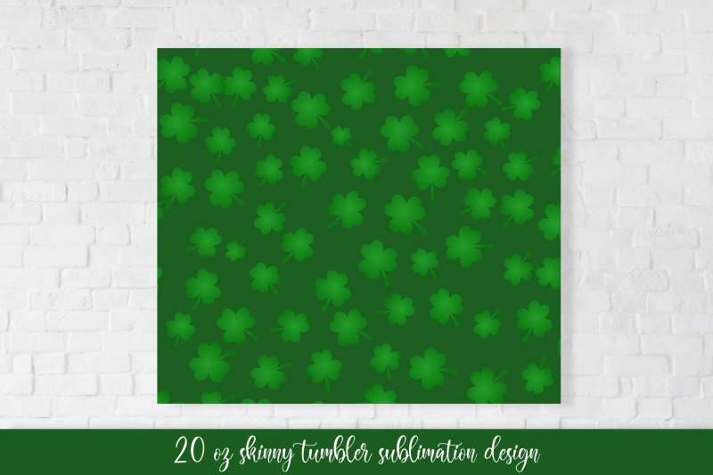 green-clover-leaves-patricks-day-tumbler-sublimation-wrap