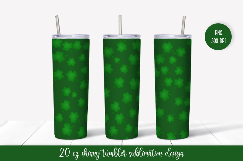 green-clover-leaves-patricks-day-tumbler-sublimation-wrap