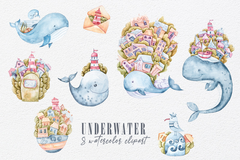 watercolor-cute-nautical-clipart-ocean-animal-png-files