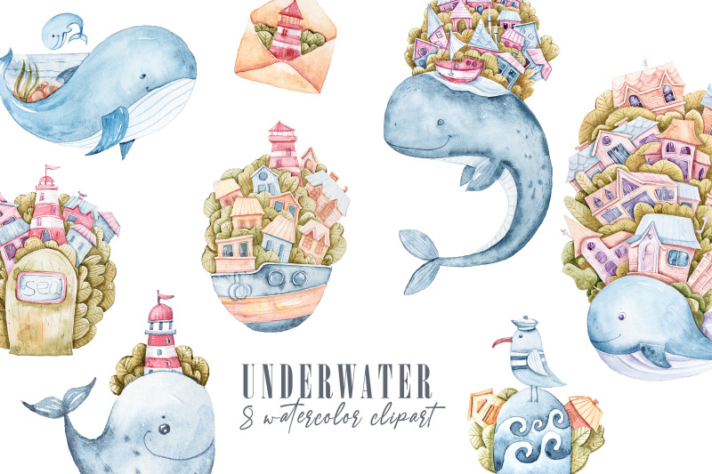 watercolor-cute-nautical-clipart-ocean-animal-png-files