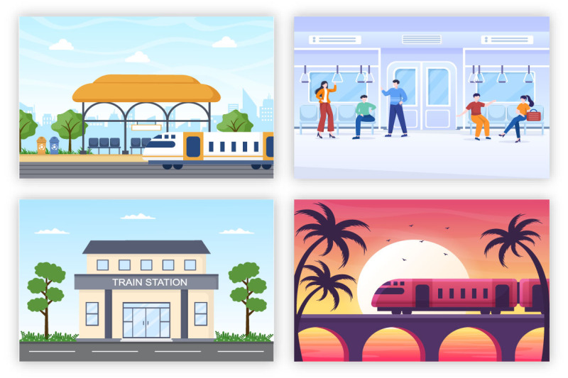 18-train-station-flat-design-illustration