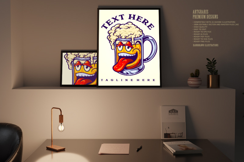 funny-beer-glass-cartoon-mascot-illustration