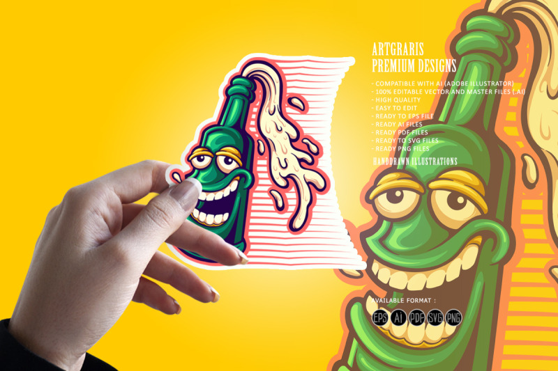 funny-beer-bottle-logo-mascot-illustration