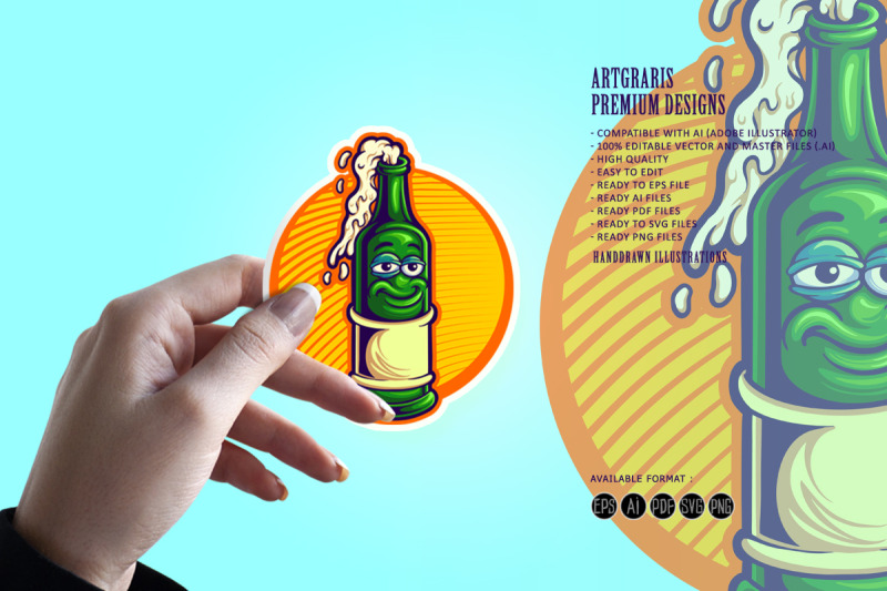 funny-cute-beer-bottle-mascot-illustration