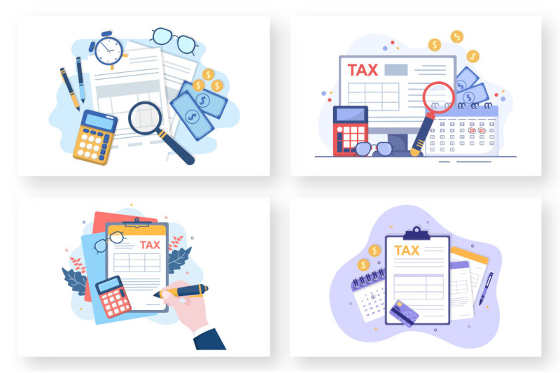 20-tax-form-flat-design-illustration