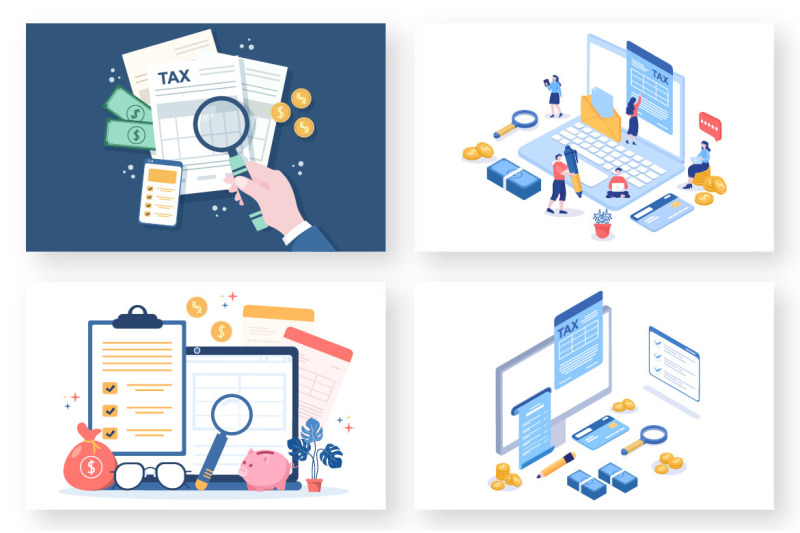 20-tax-form-flat-design-illustration