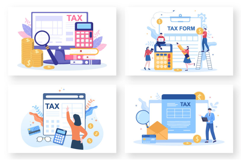 20-tax-form-flat-design-illustration