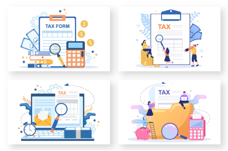 20-tax-form-flat-design-illustration