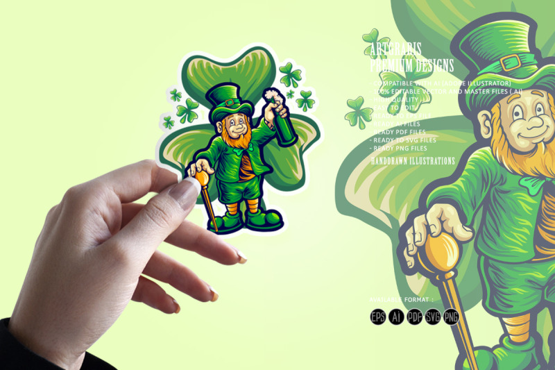 st-patricks-day-with-clover-leaf-background-svg