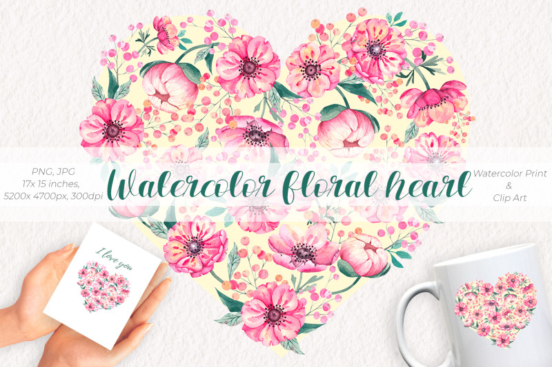 watercolor-floral-heart-watercolor-print-and-clip-art