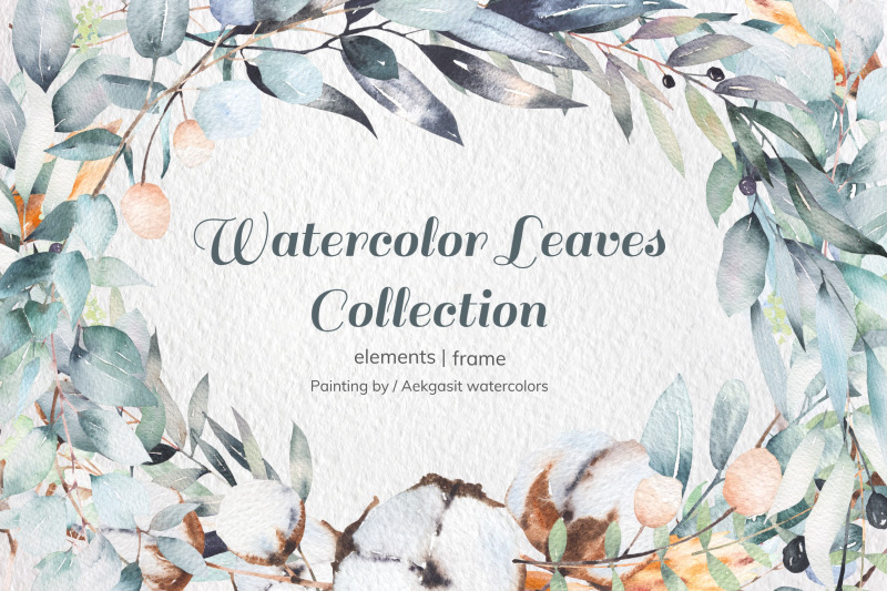 watercolor-leaves-collection-no-1