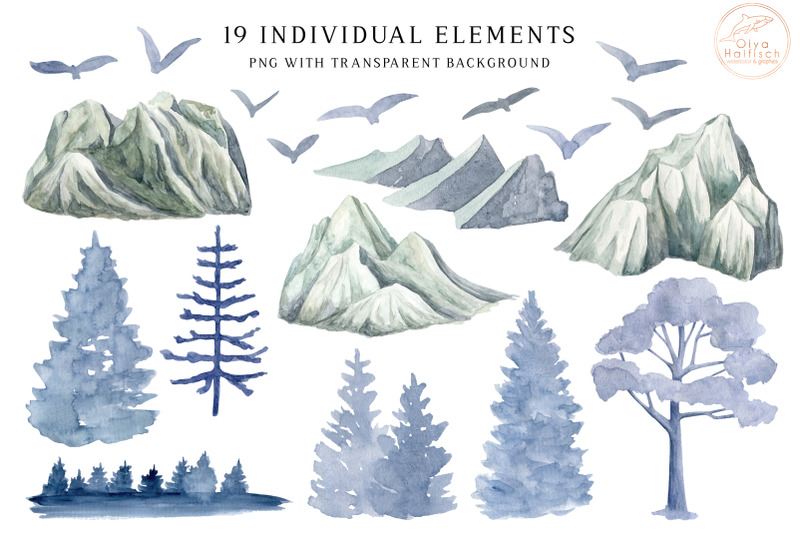 watercolor-mountains-clipart-forest-trees-blue-landscape-png