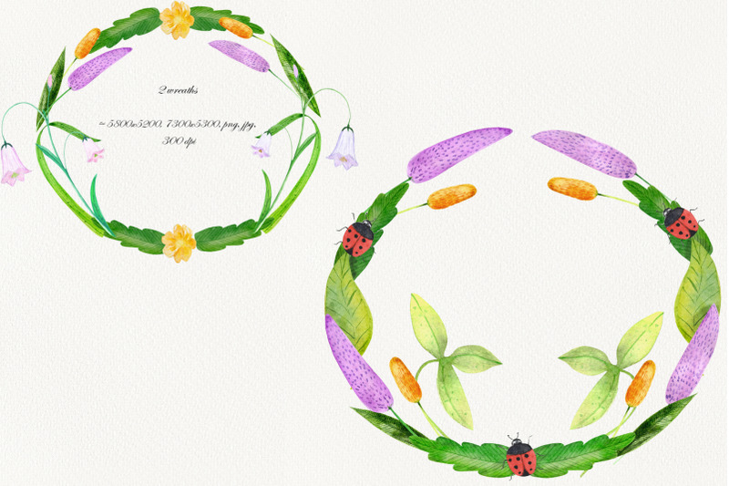 watercolor-wildflowers-clipart-wreath-pattern