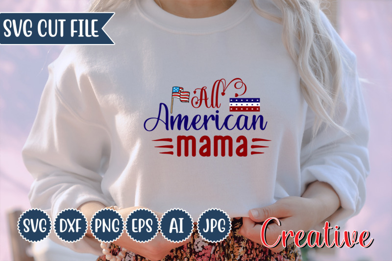 all-american-mama-svg-cut-file