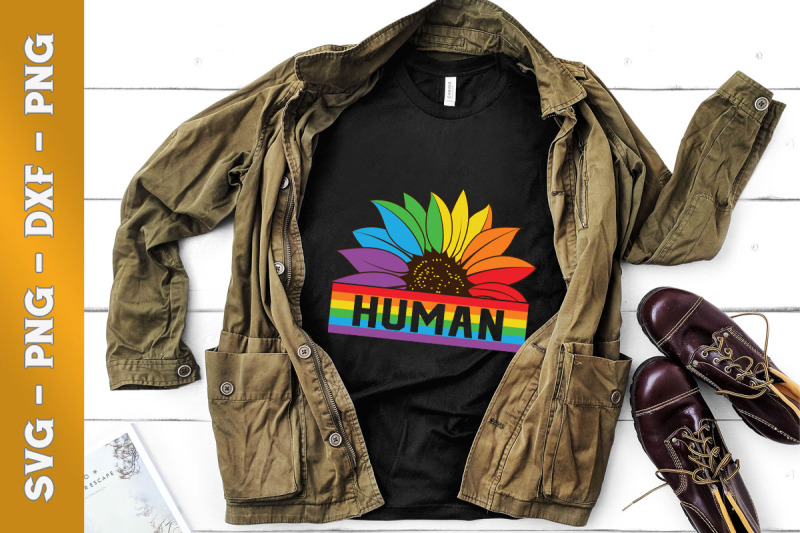 human-rainbow-sunflower