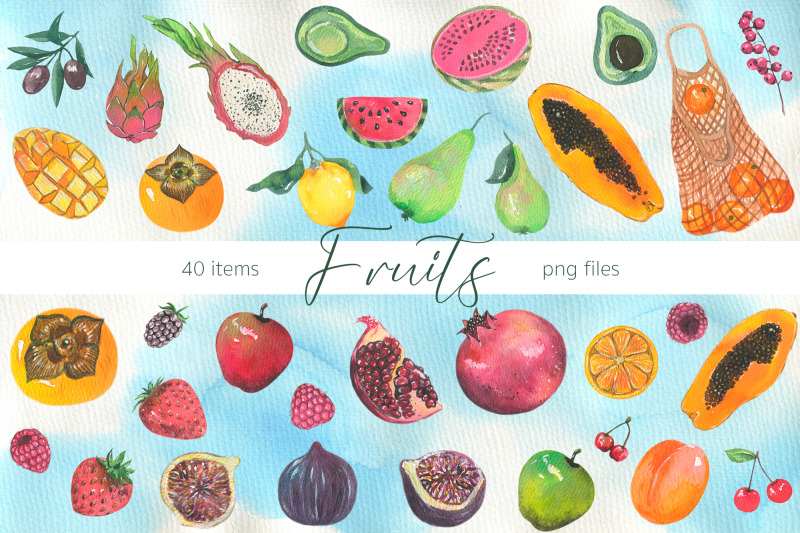 watercolor-fruits-health-food