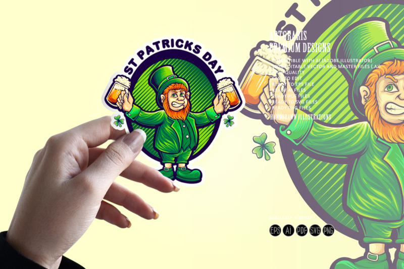 happy-st-patricks-day-with-beer-party-illustration