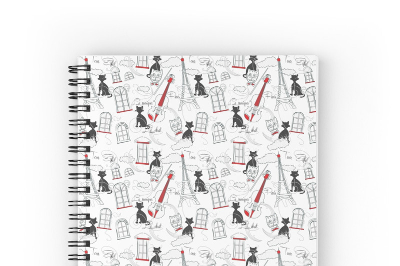 digital-paper-with-paris-and-music